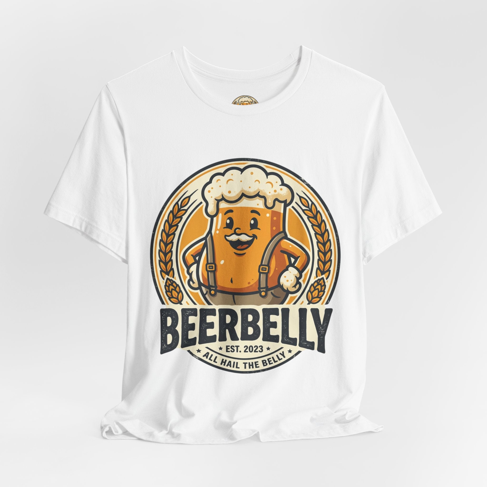 Beerbelly T-Shirt — Funny Beer Mug Cartoon Tee (All Hail The Belly)